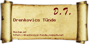 Drenkovics Tünde névjegykártya